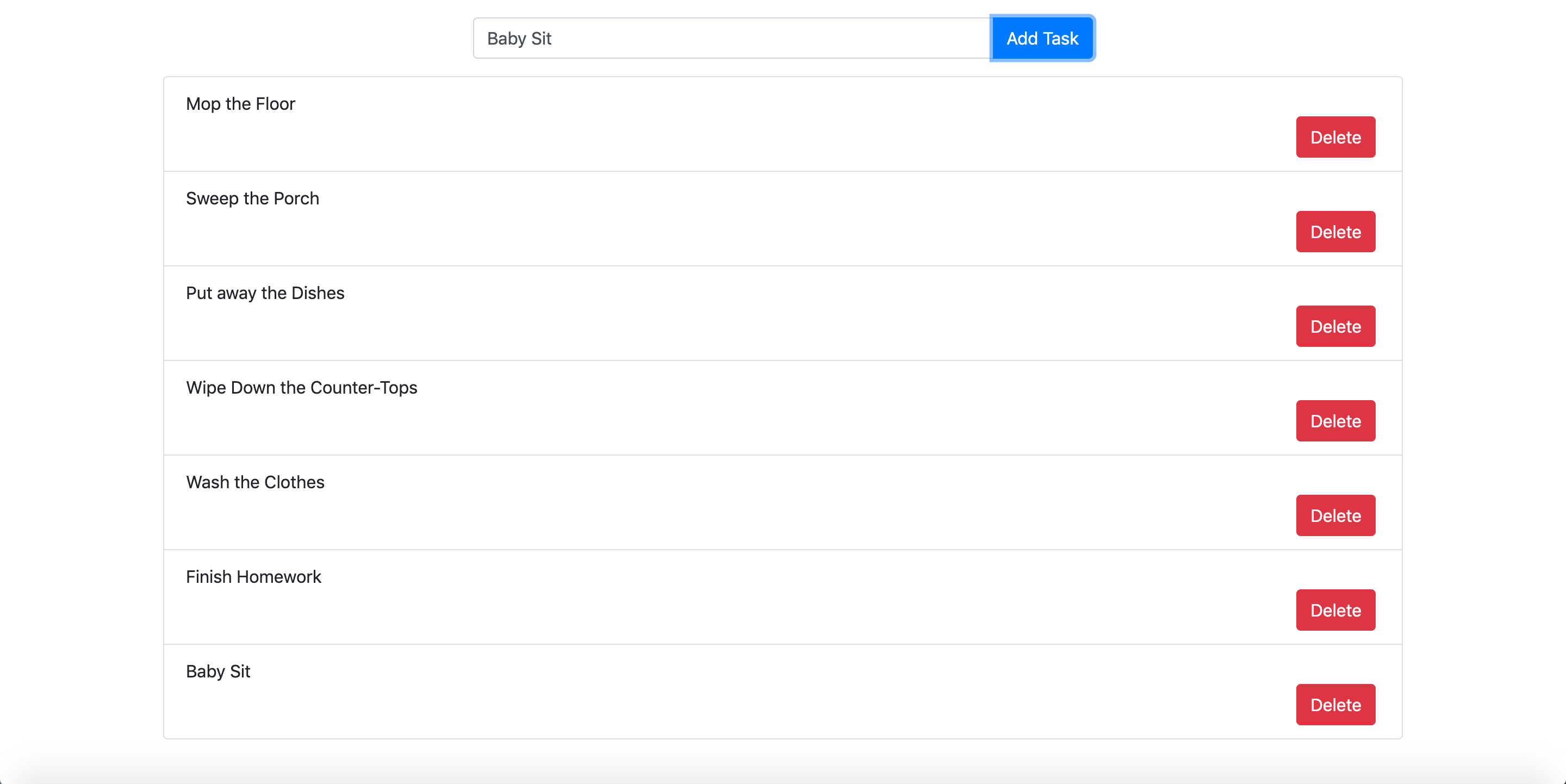 Simple React Todo List